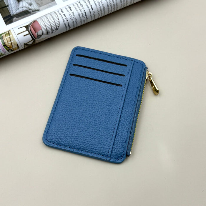 Wholesale PU Leather Zipper Card Holder Large Capacity Commuting Wallet MOQ≥2