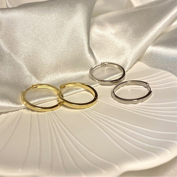 Wholesale Circle Earrings Trendy  Simple Pure Ear Jewelry Niche Design Sensibility Earrings