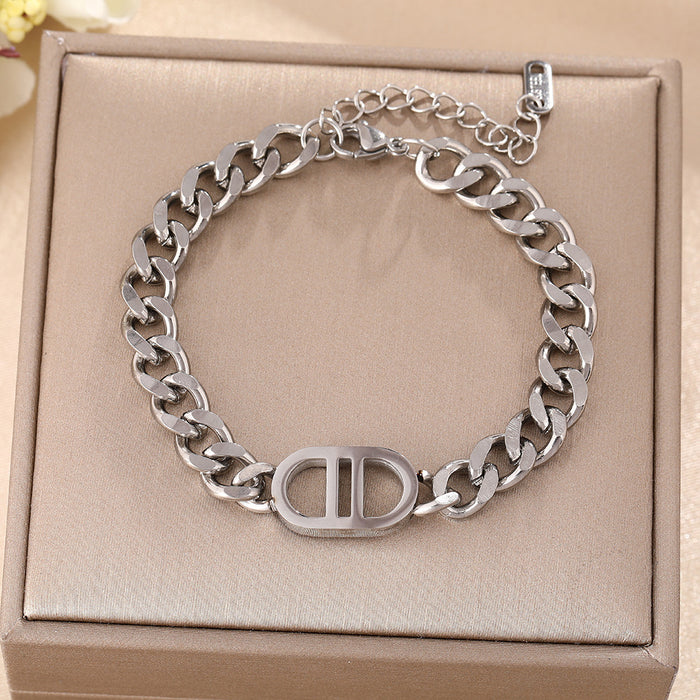 Wholesale Diamond Titanium Steel Bracelet JDC-BT-YinY021