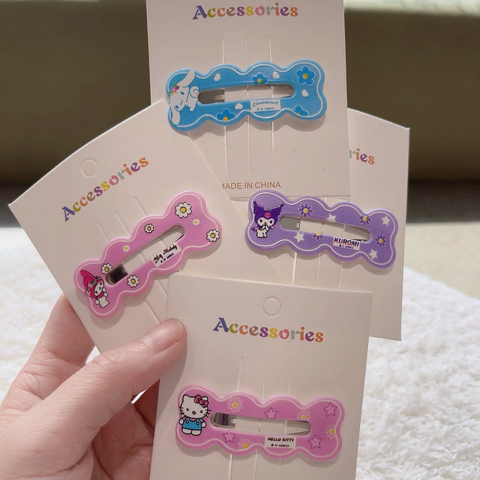 Wholesale Cartoon rectangular wavy hollow kids'  hair clip
