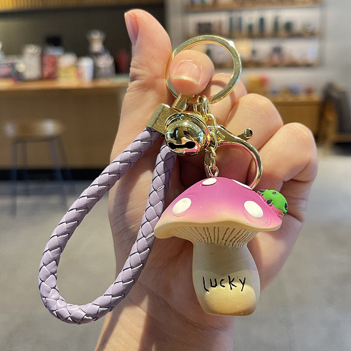 Wholesale Ladybug Mushroom Cute Keychain Resin Pendant