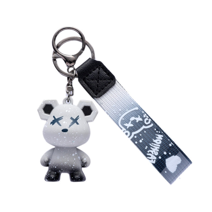 Wholesale  Bear Keychain Doll Pendant PVC  Cute Cartoon Couple Bag Pendant Chain