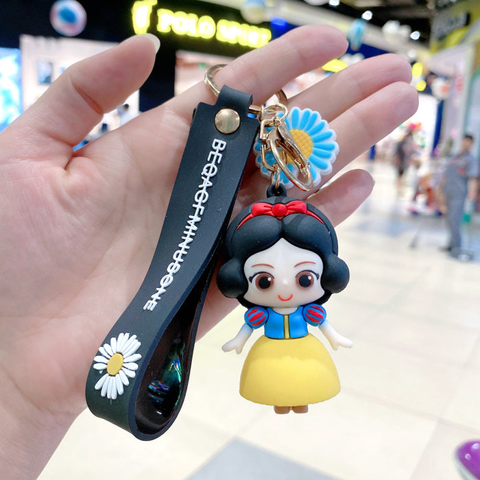 Wholesale Cartoon Princess Silicone Keychain Decorative Bag Charm MOQ≥2
