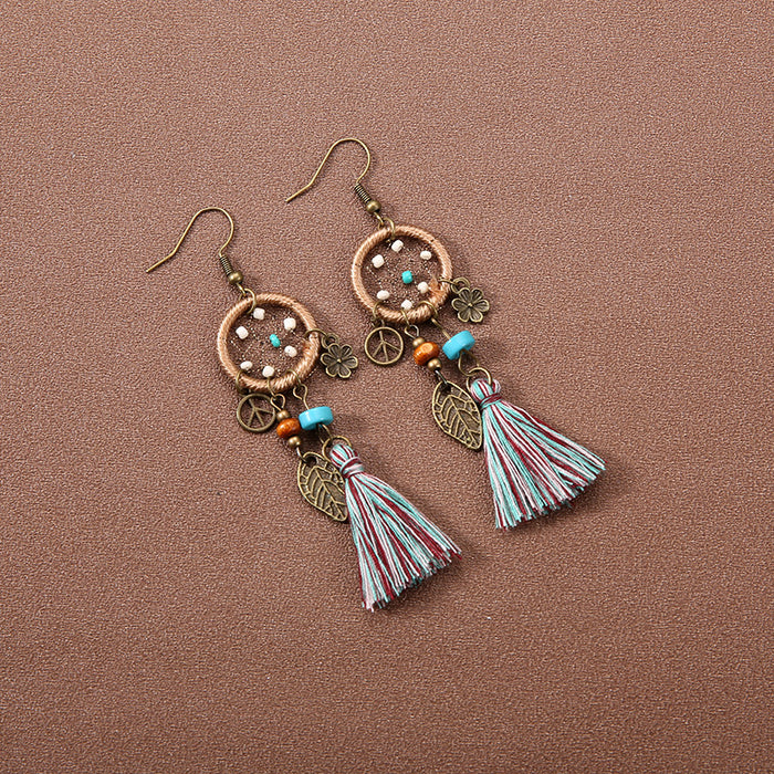 Wholesale Alloy Bohemian Ethnic Style Su Long Earrings JDC-ES-Gumi011