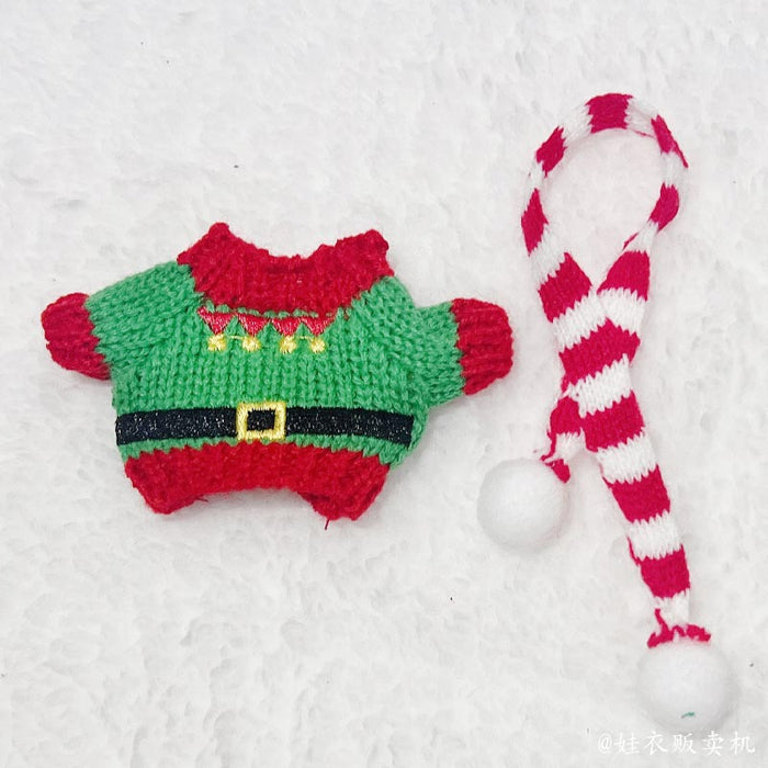 Wholesale Christmas clothes blind box pendant sweater hat set