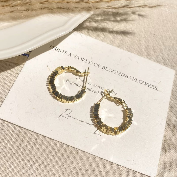 Wholesale Square hoop earrings high-end earrings