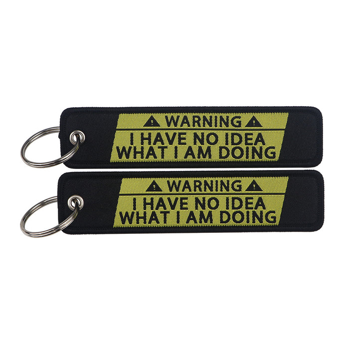 Wholesale Minimalist Quotations Weaving Mark Keychain Fabric Keychain Accessories