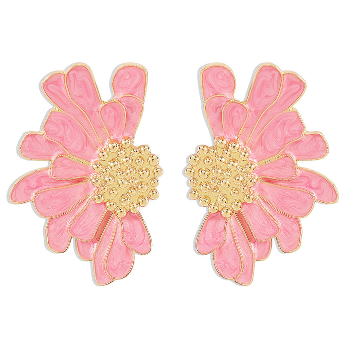 Wholesale Alloy Flower Earrings JDC-ES-QianDi022