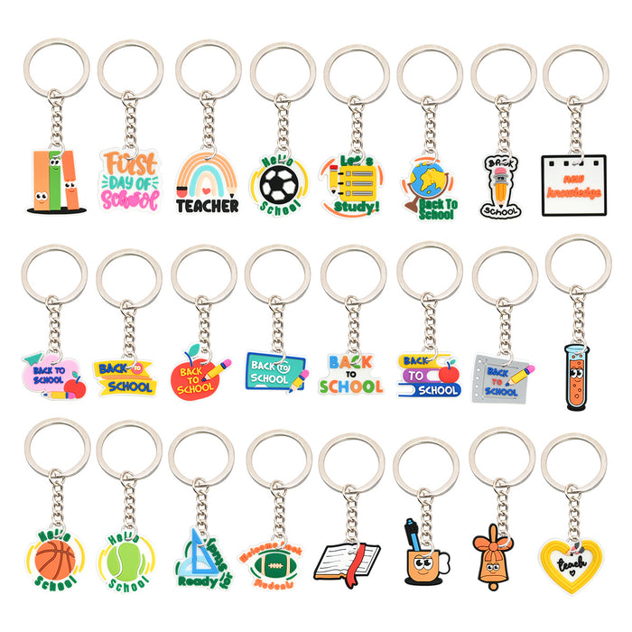 Wholesale  10 PCS Cartoon Keychain PVC Soft Rubber Keychain Accessories  Cute Pendant Keychain