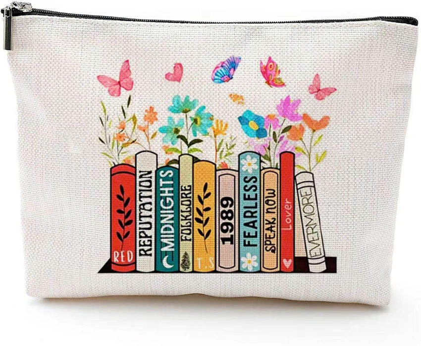 Wholesale linen double-sided printed cosmetic Makeup Bags