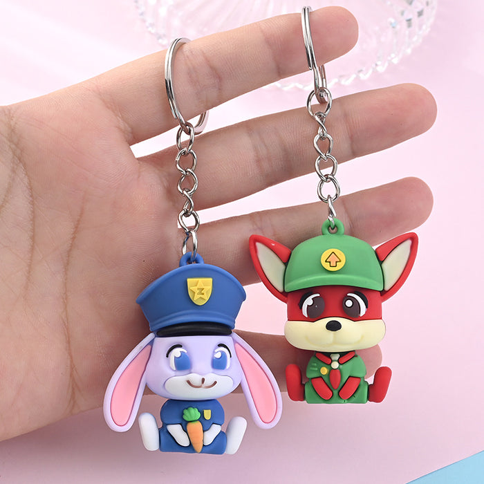 Wholesale 10PCS PVC Cartoon Doll Keychain JDC-KC-AQing008