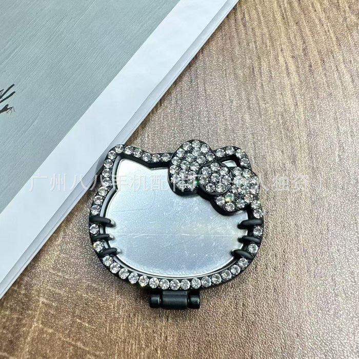 Wholesale Cartoon cat mirror metal phone stand