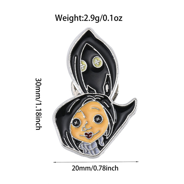 Wholesale Fashion Cartoon Metal Brooch Pin Fun Character Badge For Clothing Bag And Backpack Resale Accessory