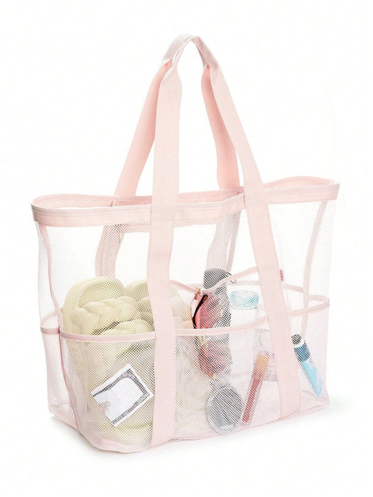 Wholesale Beach bag, large capacity toy mesh swimming bag, multifunctional travel handbag, single shoulder beach bag, swimsuit storage bag