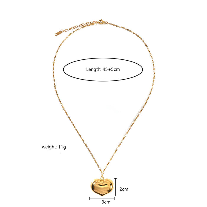 Wholesale New Personalized Design Love Stainless Steel Necklace Devil's Eye Natural Stone Lock Chain Wholesale