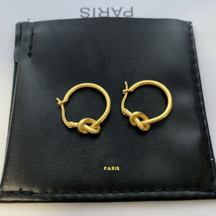 Wholesale Knot ring earrings with extremely simple style ear buckles and earrings