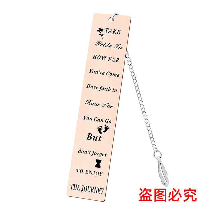 Wholesale Stainless Steel Teacher's Day Bookmark JDC-BM-GangG001