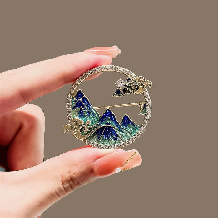 Wholesale Image brooch vintage light luxury suit accessory brooch temperament