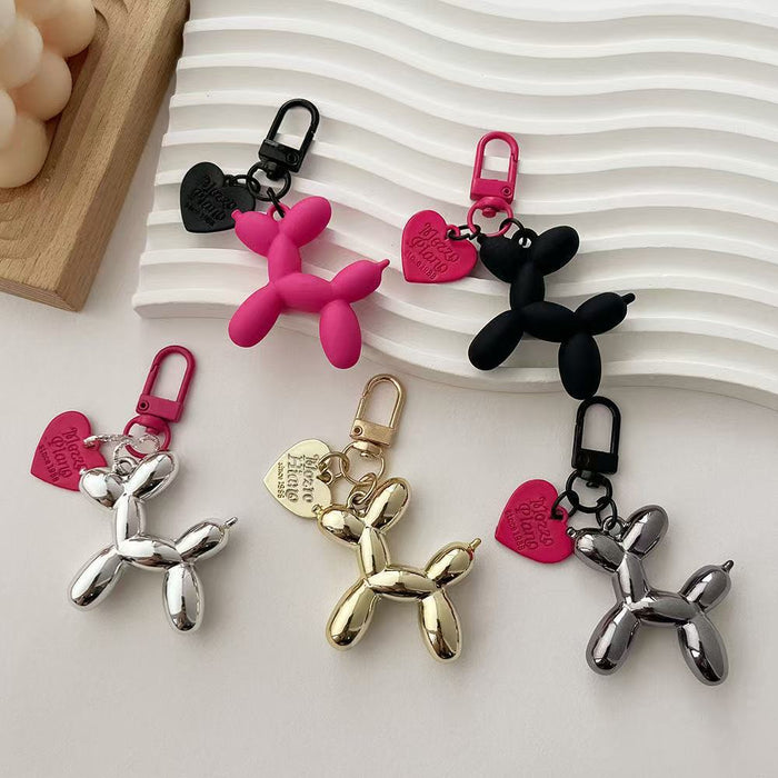 Wholesale Heart Balloon Dog Keychain Dark Cool Bag Pendant