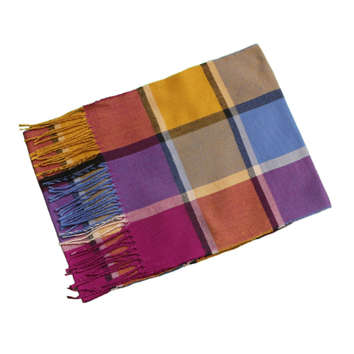 Wholesale  Casual Brushed Thick British Plaid Long