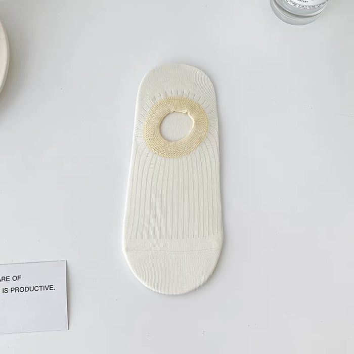Wholesale Cotton socks, color blocked boat socks, sweat wicking, breathable, anti slip, non shedding, invisible heel