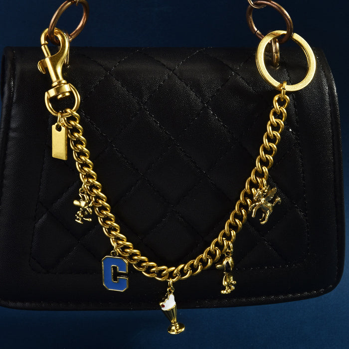 Wholesale Dinosaur Heart Shell Cherry Bag Charm Chain Metal Gold Tone Trendy Crossbody Pendant Boutique Resale Accessory