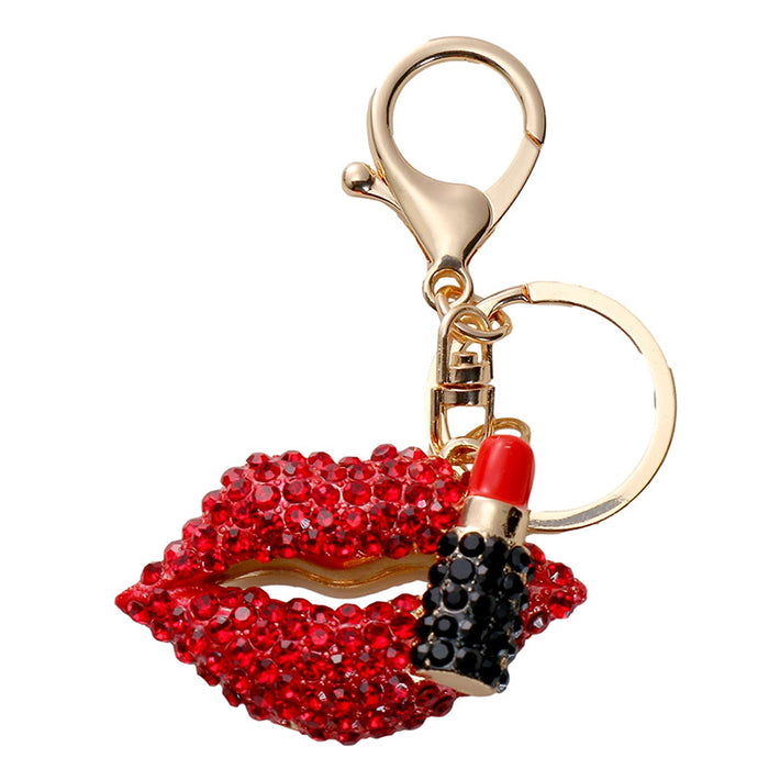 Wholesale Diamond Lip Alloy Keychain JDC-KC-ChaoK042