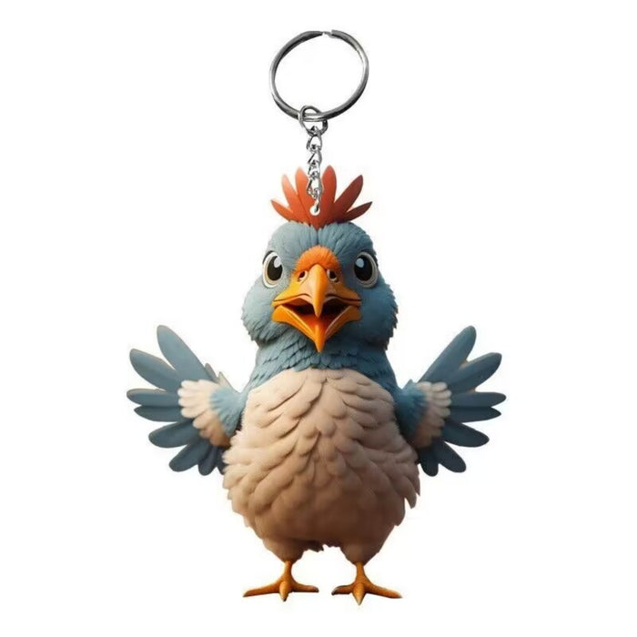 Wholesale Rooster Series Acrylic Keychain JDC-KC-HuiWen009