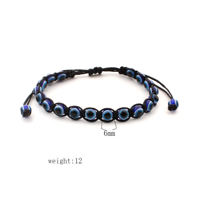 Wholesale 6MM Resin Beads Devil's Eye Bead Bracelet Weaving Bracelet