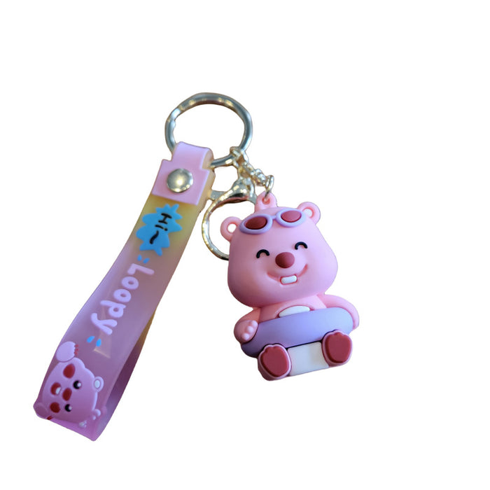 Wholesale Silicone Cartoon Doll Keychain JDC-KC-MingT096