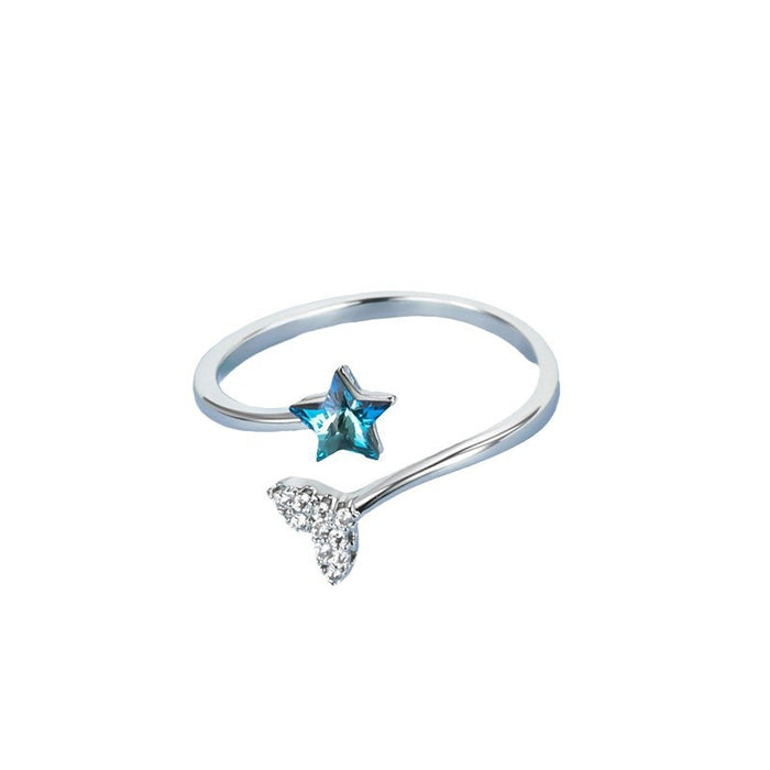 Wholesale Star ring with adjustable opening and pentagram opening for women wholesale