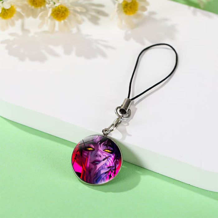 Wholesale K-pop anime crystal phone charm Keychains