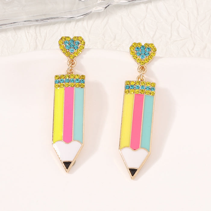 Wholesale popular pencil for learning in school season fashion trendy all-match earrings