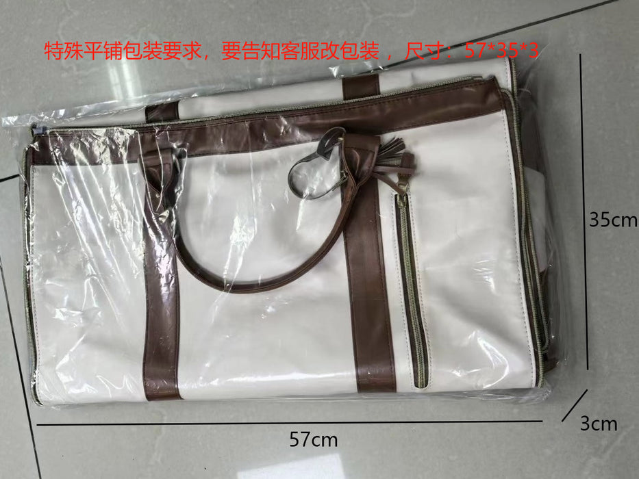 Wholesale Travel convenient carry-on clothing bag large PU leather duffel bag for women