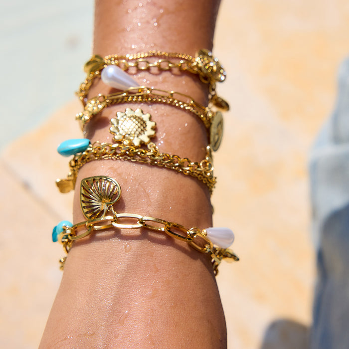 Wholesale Stainless Steel Round Pearl Bracelet
