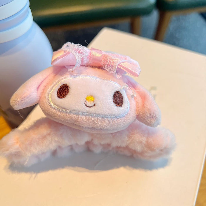 Wholesale Autumn and winter cute big doll plush hair clip new cartoon dog furry hair clip back of the head soft cute hair accessories