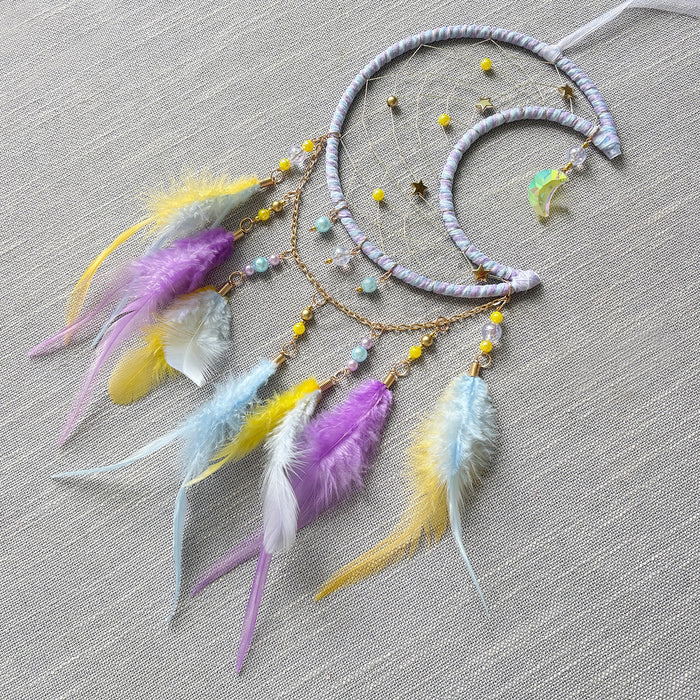 Wholesale Star and Moon Fairy Tale Dream Catcher Decorative Accent for Children' s Room MOQ≥2