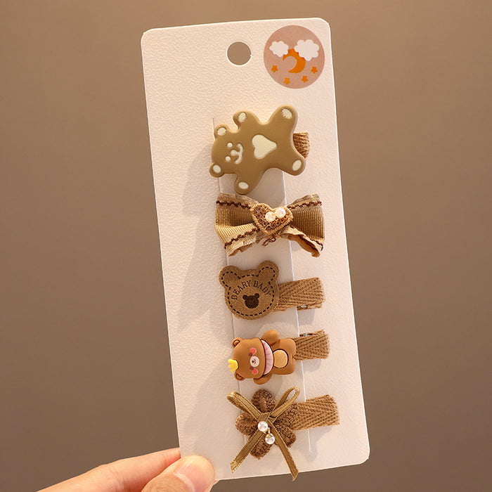 Wholesale Baby hairpins,  children' s hairpins,  cute bowknot fabric clips,  small size,  no hair damage