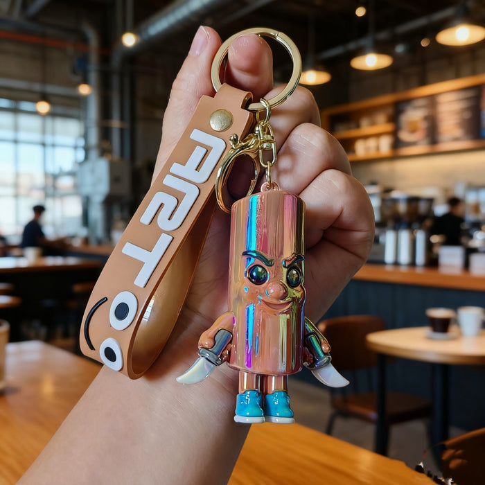 Wholesale Electroplated quirky cartoon character keychains