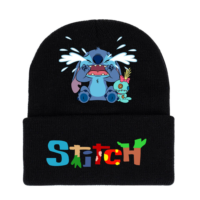 Wholesale Autumn and Winter Warm Cartoon Printed Knitted Hat JDC-FH-WuDuomei014