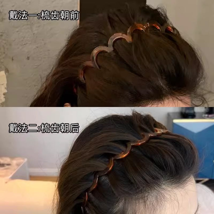 Wholesale Toothed Wave Hair Hoop New Simple Retro Headband Wash Face Anti slip Pressure Hair Clip Hair Accessories