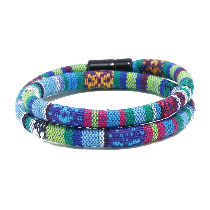 Wholesale Ethnic Style Men and Women Bracelet Colorful Fabric JDC-BT-XH028