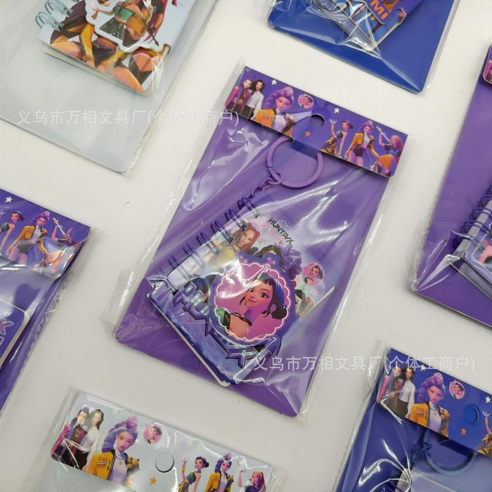 Wholesale KPOP Cartoon Mini Spiral Notebook Keychain