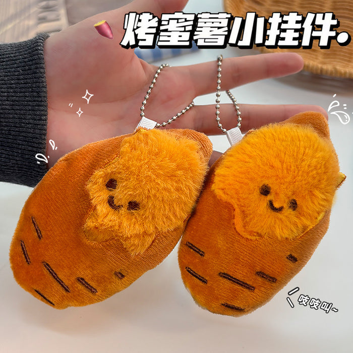 Wholesale Cute Roasted Sweet Potato Plush Keychain Car Key Accessory Gift