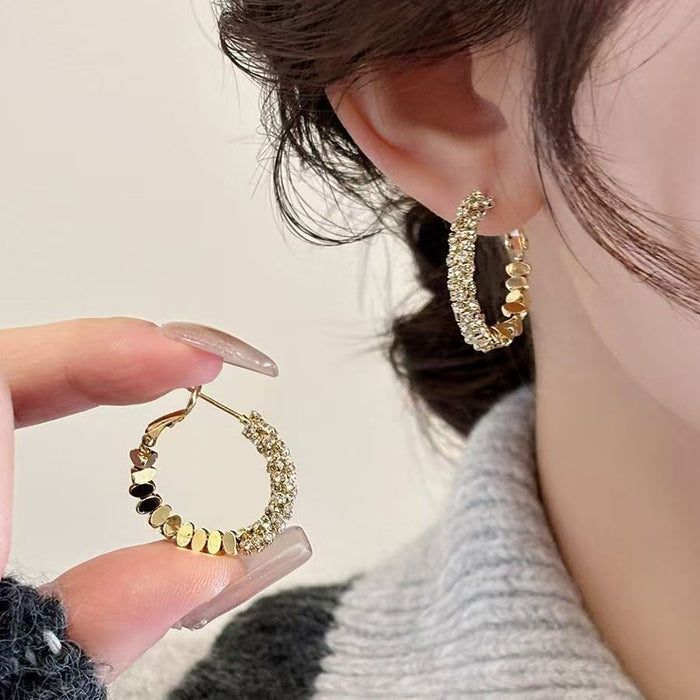 Wholesale Broken Silver Big Ear Ring Earrings Women's Autumn and Winter