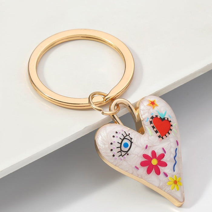 Wholesale Alloy Love Flower Keychain JDC-KC-RongRui065