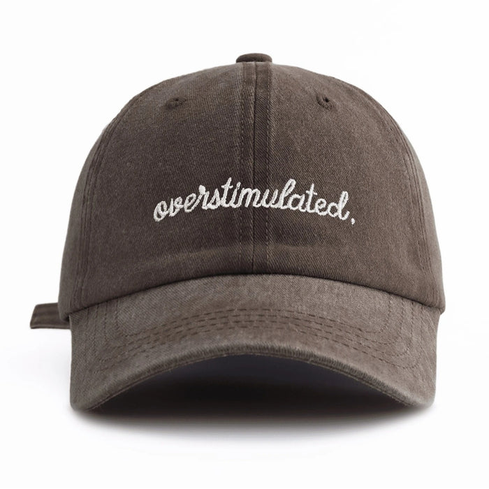 Wholesale Trendy Black Adjustable Baseball Cap With Distressed Letter Print Curved Brim For Summer Sun Protection Boutique Resale Accessory