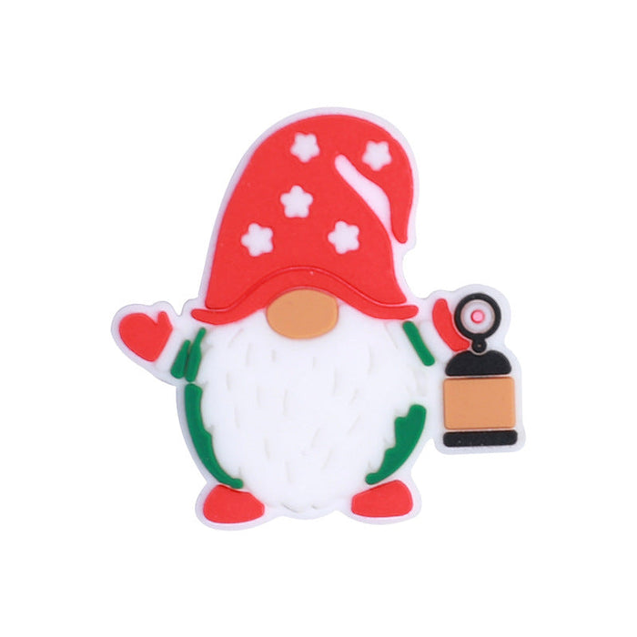 Wholesale 20PCS/Pack Silicone Cartoon Christmas Bead Beadable Pen DIY Accessory JDC-BDS-HeX044