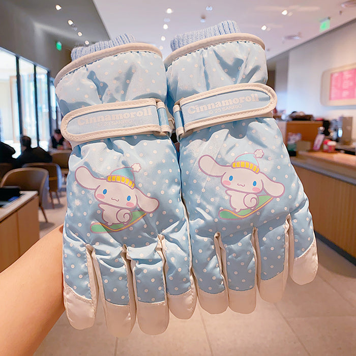Wholesale Cartoon Windproof and Antifreeze Fleece-Lined Gloves