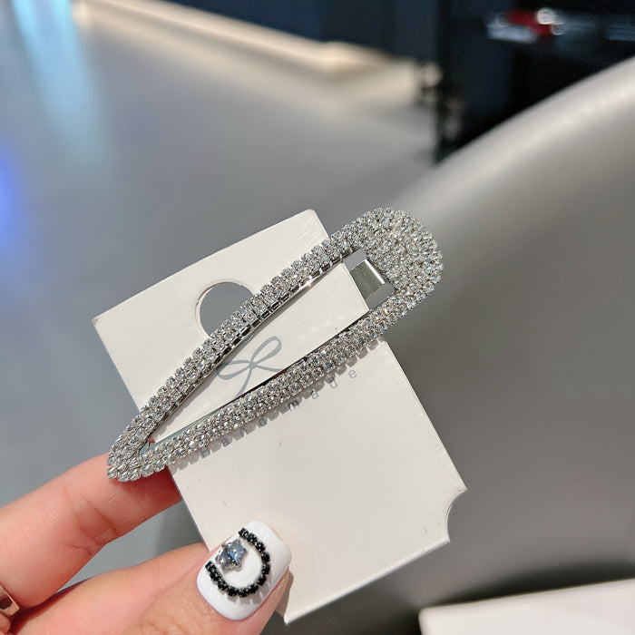 Wholesale Hair Accessories Clip Water Drop Hairpin with Diamond Side Hairpin